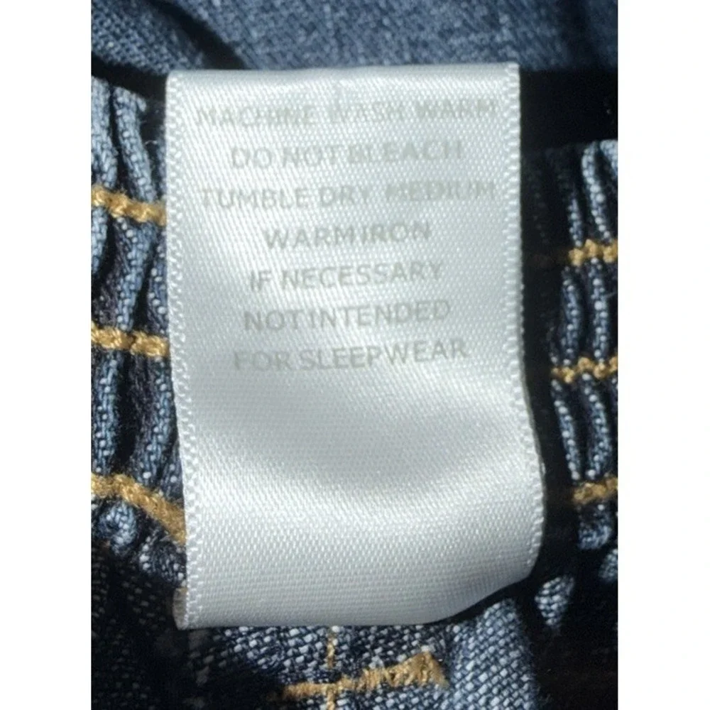 Gymboree Cherry Baby Denim Blue Capri Pants roll-up‎ cuffs 12-18 Months